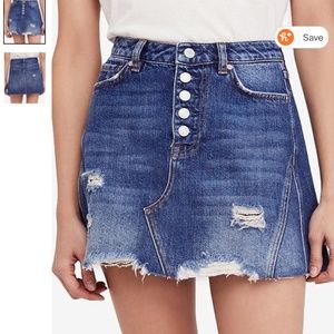 jean skirt size 26 free people